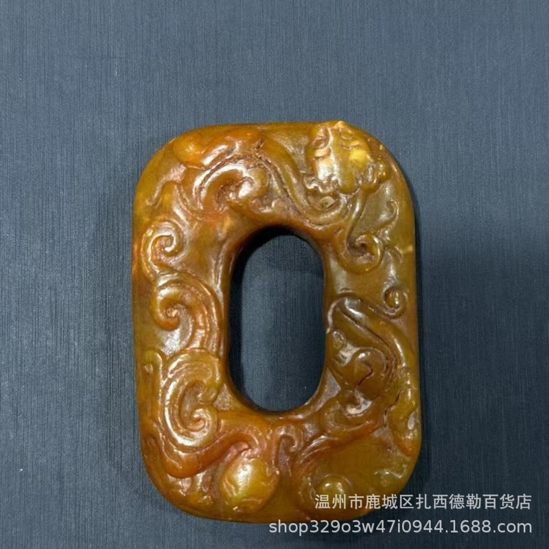 古遊び雑は古に似せて古い山の玉の彫刻の工芸品の小さい置物のメーカーの卸売りのペンダントのハンドルの露店をします。|undefined