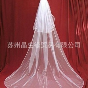 3 M optical net curving double-layer with comb AliExpress Yibei foreign trade best selling long veil bride jewelry wholesale