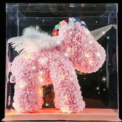 クリスマスプレゼント、プリザーブドフラワー、ユニコーンギフトボックス入りバラ、誕生日プレゼント、女の子、女子、クラス全員へのプレゼント