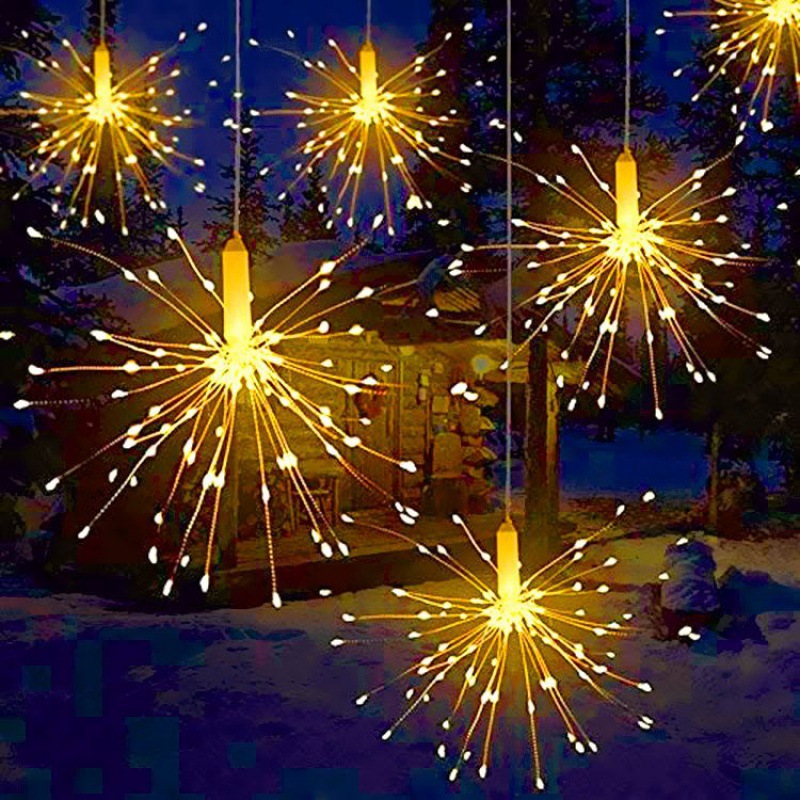 Fireworks lamp Solar Lights Courtyard household Flash String lights Christmas outdoors Garden decorate led Nightlight