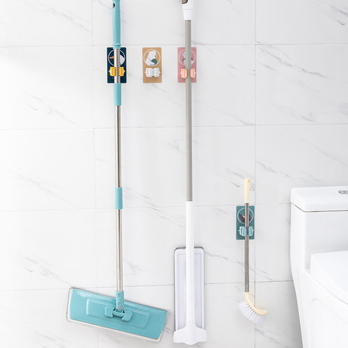 Mop hook, punch-free, powerful hanger, mop clip artifact, wall-mounted bathroom mop, broom fixed buckle