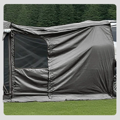 Avtomobil dam çadırları – Protection Waterproof Camping Tent - black-single-rear-connector-diagonal-250cm-small-size-5-7-people