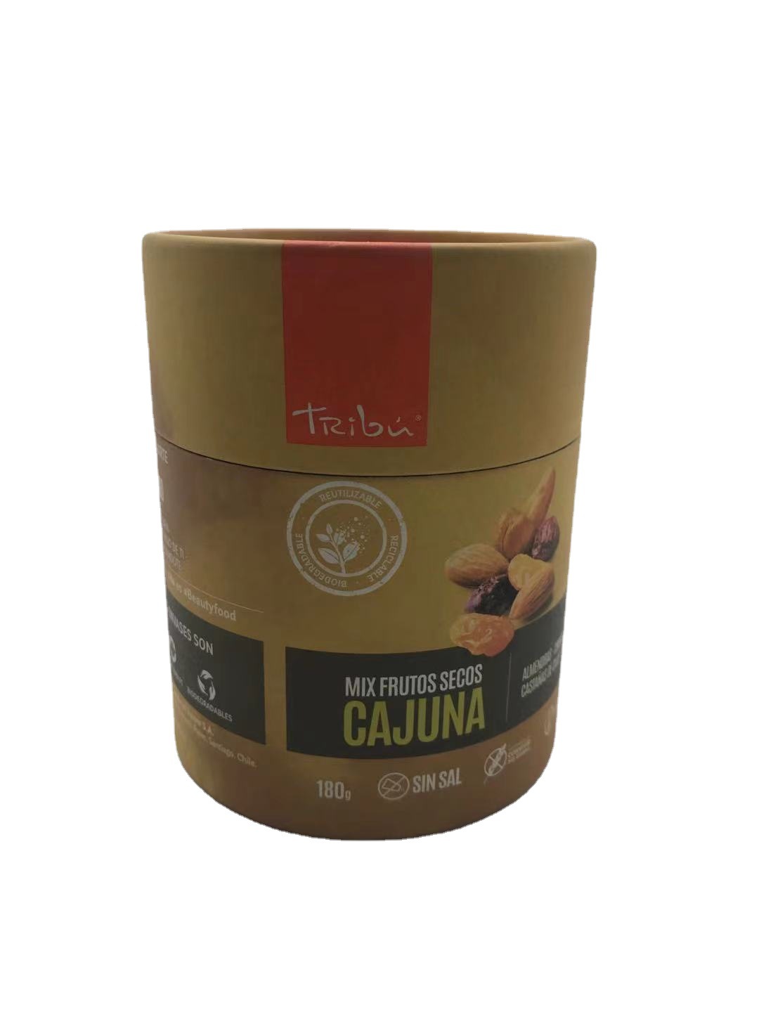 牛皮纸圆筒食品包装盒圆形纸罐茶叶罐定制礼品纸筒定做印logo