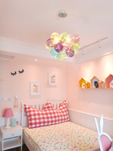 女孩儿童房间玻璃泡泡灯温馨浪漫卧室吊灯北欧ins风服装店气球灯