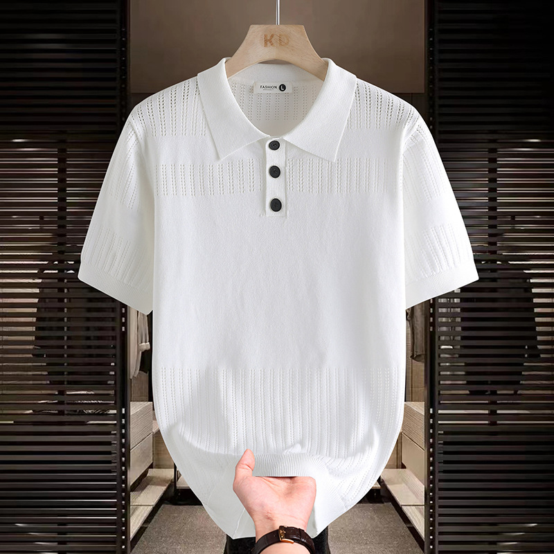 Polo camiseta de punto camiseta de manga corta camiseta de hombre texturas viejas flores comerciales heladas fábrica de verano transfronteriza al por mayor