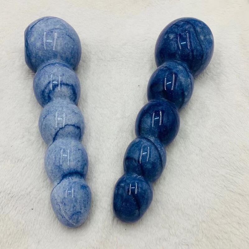 天然水晶 蓝东陵水晶按摩棒摆件 图 13