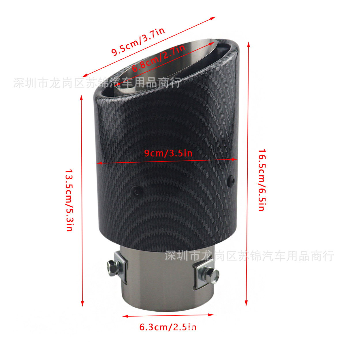 Car Modified Exhaust Pipe Carbon Fiber Tail Pipe Scorpio Exhaust Pipe Muffler Water Transfer Printing Stainless Steel Tail Pipe Tail Pipe