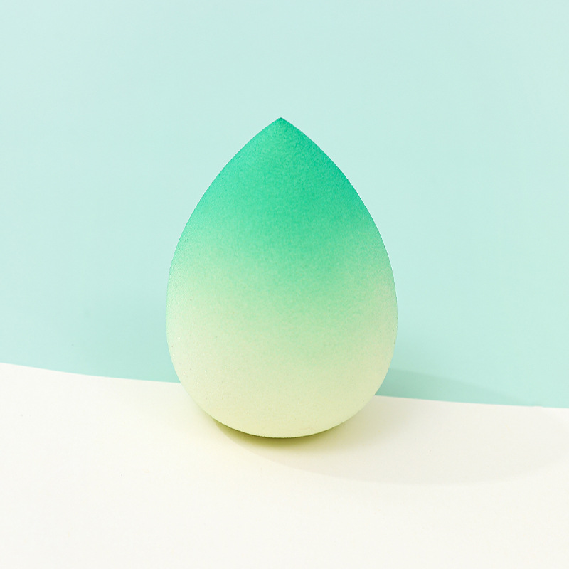 Fábrica personalizada de color degradado transfronterizo maquillaje de belleza huevo soplo de polvo no látex color en aerosol color mixto maquillaje esponja maquillaje huevo al por mayor