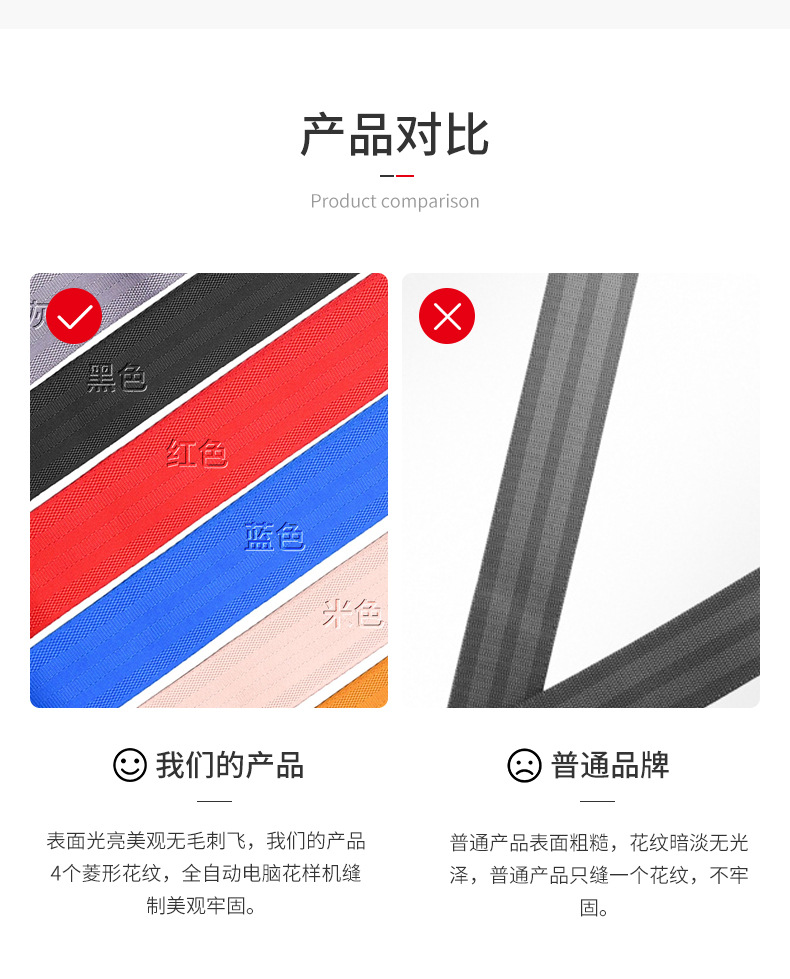 Sano Manufacturer Wholesale Safety Belt Car Safety Belt Three-Point Automatic Telescopic Belt Alarm Safety Belt