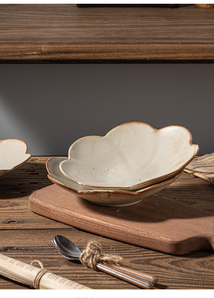Flower Pattern Retro Flower Ceramics Tableware 1 Piece