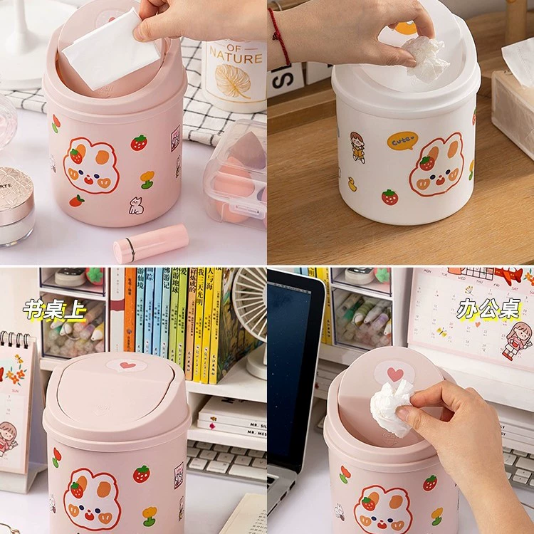 Настольный ящик для хранения Ведро Бытовая Косметика Пластиковое хранилище Мелкая всячина Закуски Общежитие Трубка для хранения