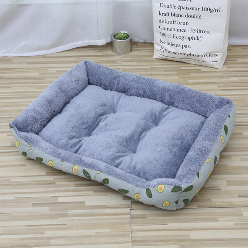 Suministros para mascotas al por mayor extra grande perrera cálida nido rectangular de terciopelo Ártico nido de gato nido de mascota universal nido mediano y grande