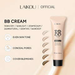 LAIKOU萊蔻9色BB霜30g保濕補水遮瑕彩妝化妝品廠家批發跨境