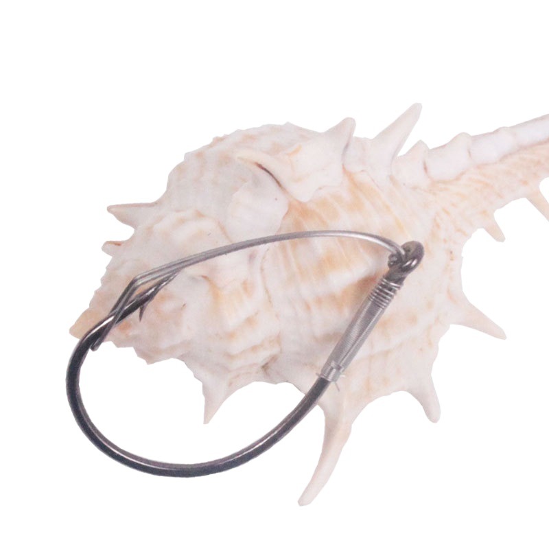 8003 protección de dientes de pesca invertida gancho único anti-colgante inferior anzuelo atado alambre de acero suave gusano Luya pequeños accesorios afilados