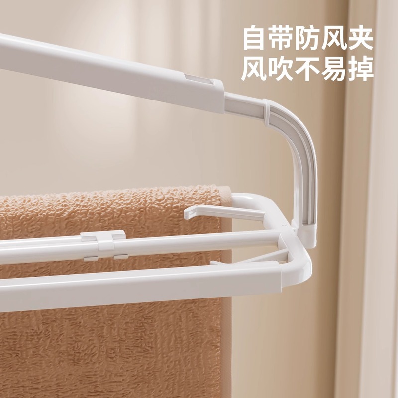 キルトやシーツを乾燥させるための大型コートハンガー、家庭用バルコニー用の特別な伸縮棚、多機能バスタオルとタオル乾燥用品|undefined