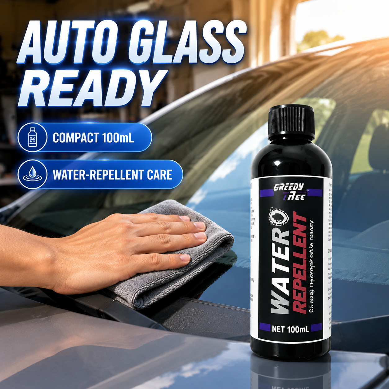 Car Windshield Water Repellent Anti-Fog Cleaner 100ml Rainy Day Clear Vision Maintenance Spray