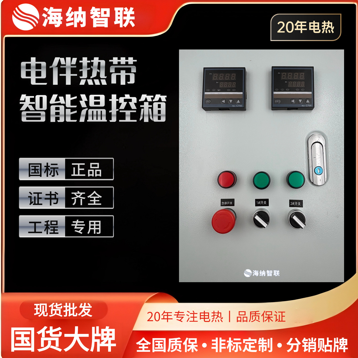 电伴热带专用温控箱智能温控箱电伴热带配电箱电热带控制箱温控箱