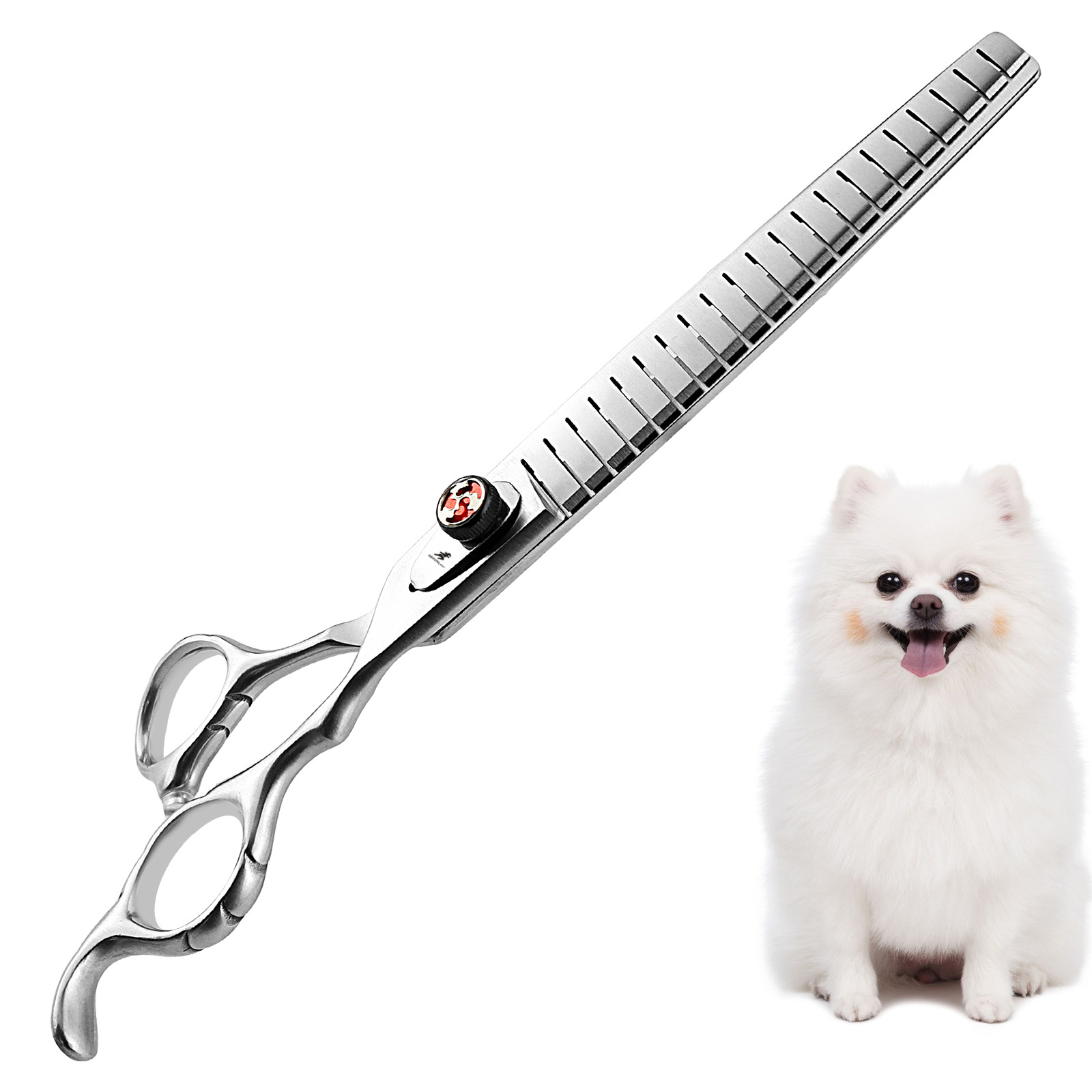 7.5寸高档鱼骨牙剪宠物美容剪鱼骨牙剪  修毛剪 美容剪反牙外贸送