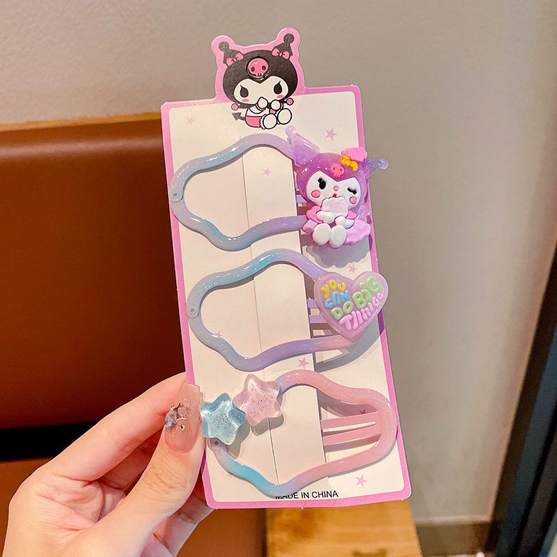 Pinza para el cabello Kulomi Yunduo para niños, pinza para el cabello para niñas, tocado, horquilla para la parte posterior de la cabeza del bebé, pinza bb, flequillo en la frente, clip roto