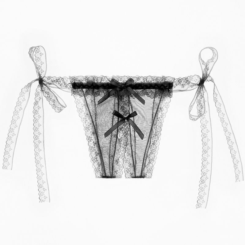 Long night lace sexy thong women's lace sexy open crotch T pants temptation underwear adjustable size 3067 Long night lace sexy thong women's lace sexy open crotch T pants temptation underwear adjustable size 3067