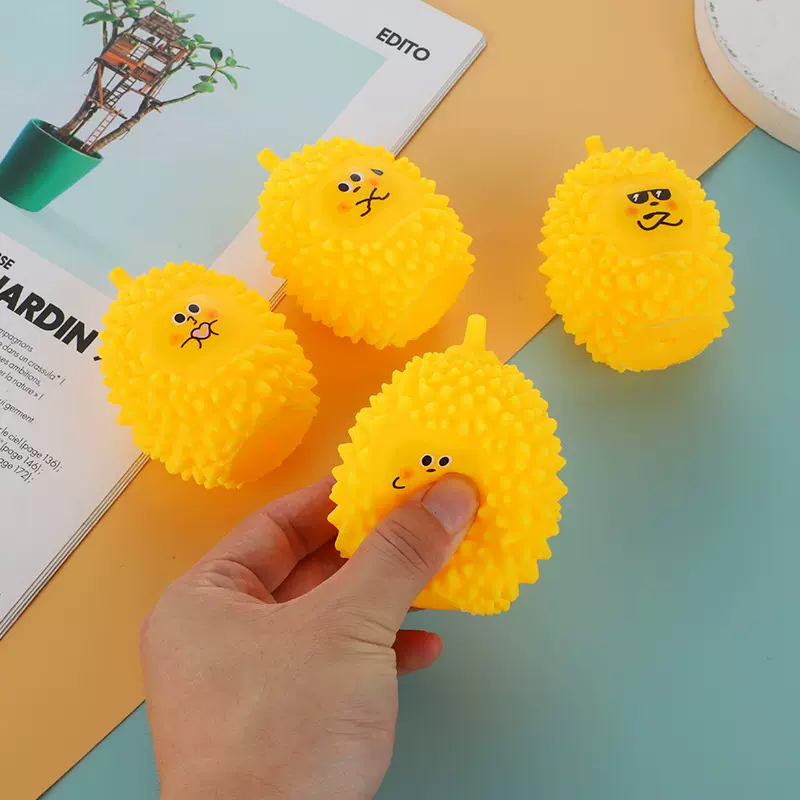 跨境解压软胶榴莲发泄减压捏捏乐儿童仿真水果玩具手捏摔不烂减压