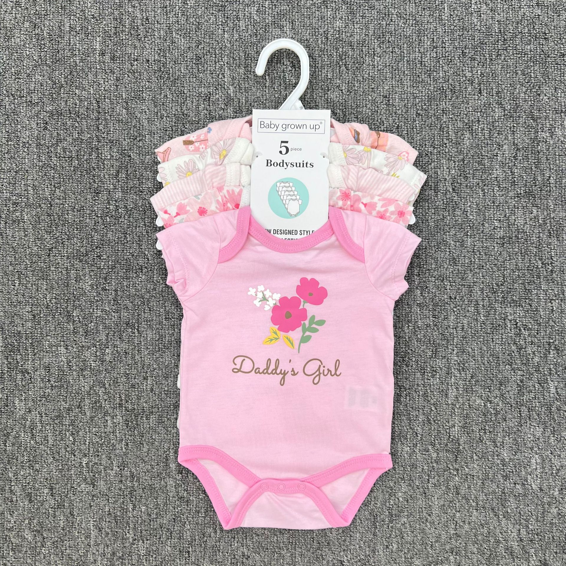 Mono de bebé para gatear, conjunto de cinco piezas de manga corta, 5 bodies versátiles para comercio exterior