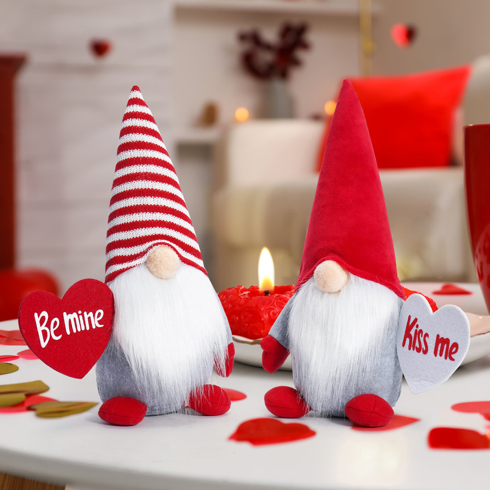 Decoración transfronteriza del día de San Valentín sin adornos caros rojos Rudolph Decoración del hogar Regalos creativos festivos