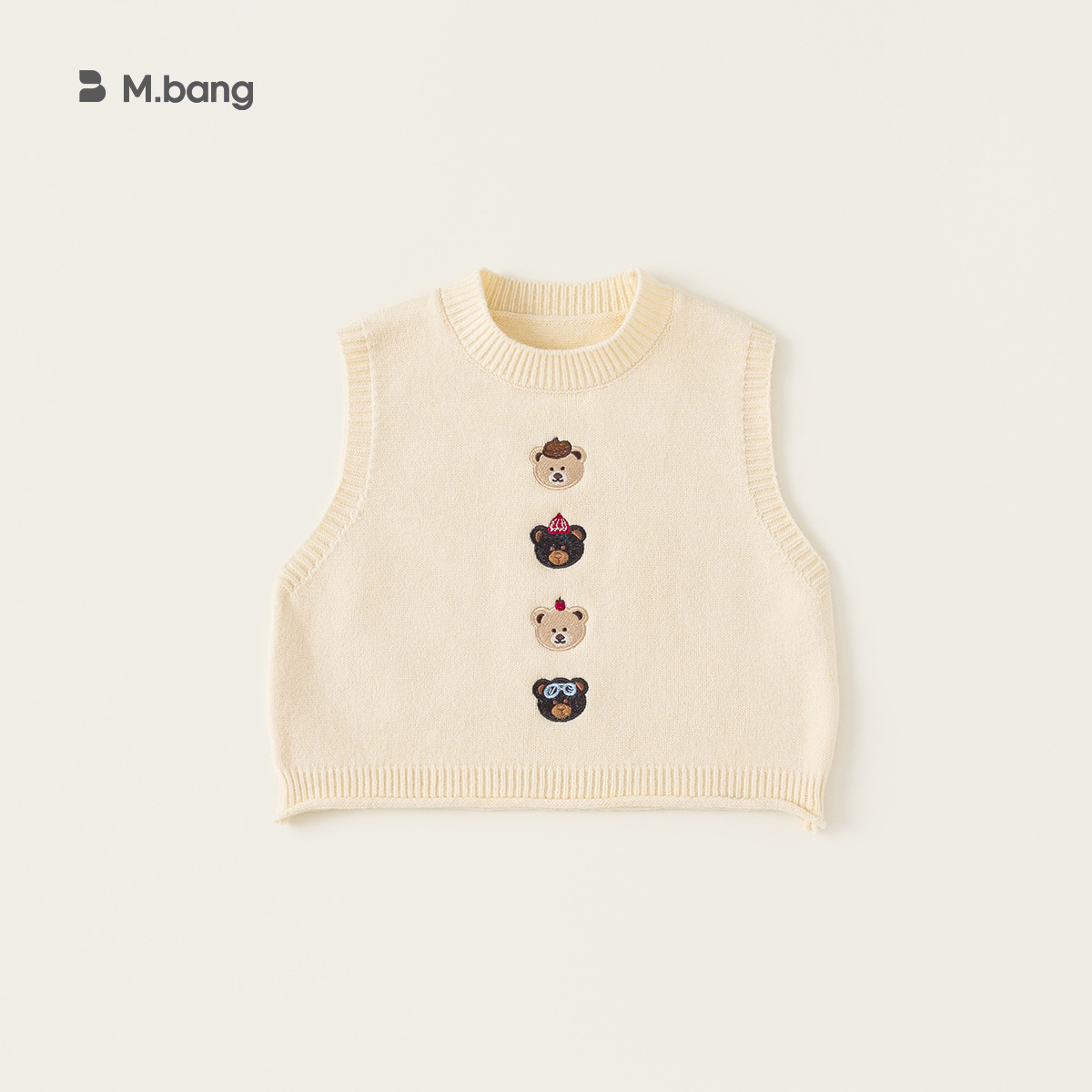 Bangchoan ropa para niños chaleco de otoño 2025 oso de dibujos animados chaleco de punto para niños suéter clip de caballo ropa de niñas