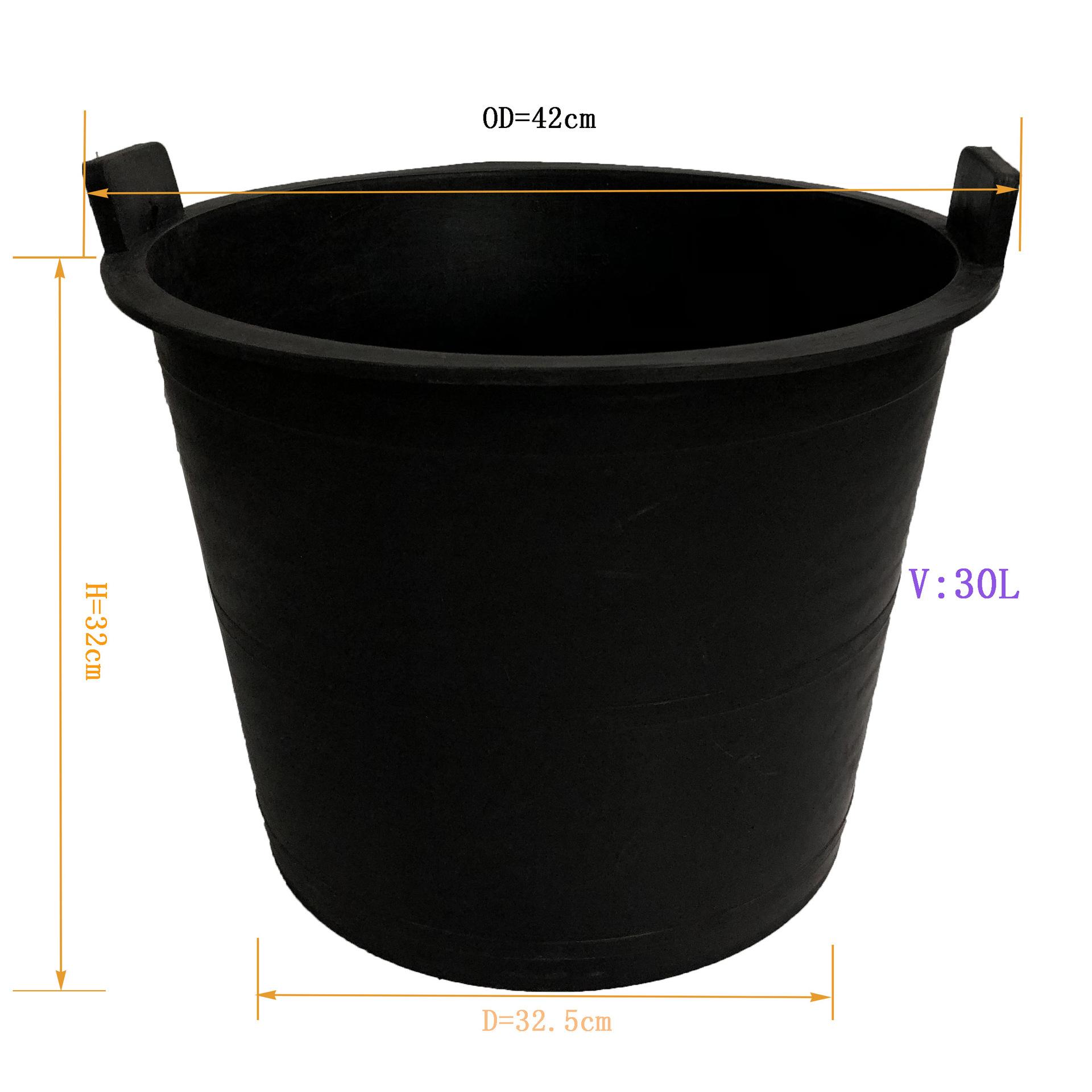 厂家远销海外30升黑色建筑桶 灰桶  大容量水桶