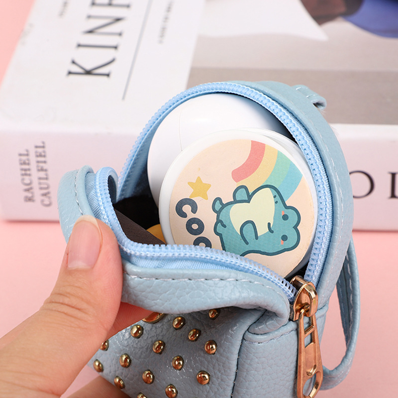 Bolso de las mujeres 2023 nuevo pequeño bolso de La Moneda bolso femenino estudiante todo partido llavero integrado auricular bolsa de la moneda