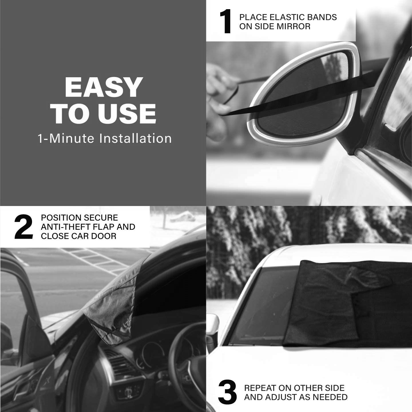 Car Front Windshield Snow Cover 600D Oxford Cloth Snow Shield Sunshade Car Snow Shield Amazon Hot Seller