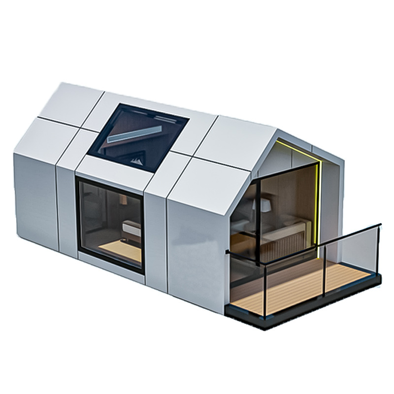 Cabina espacial Sala móvil Contenedor Aleación de aluminio Sala de sol Pequeña oficina al aire libre Casa de familia comercial Fabricante de almacén de Apple