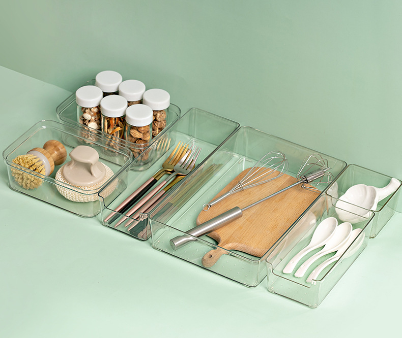 735g Weight Storage Box Storage & Cleaning Drawer Storage Box Classification 1 Set Quantity Transparent Partition Table Drawer With Built-in Visual Storage Box
