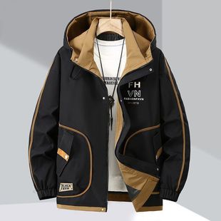 Plus-Size Spring and Autumn Jacket for Men, Loose Casual American-Style Workwear Jacket