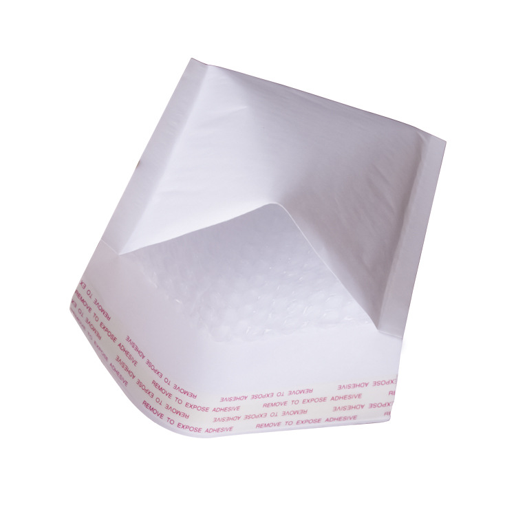 Bolso de burbuja de papel blanco Kraft bolso expreso burbuja engrosada película de burbuja logística material de embalaje bolsa de espuma
