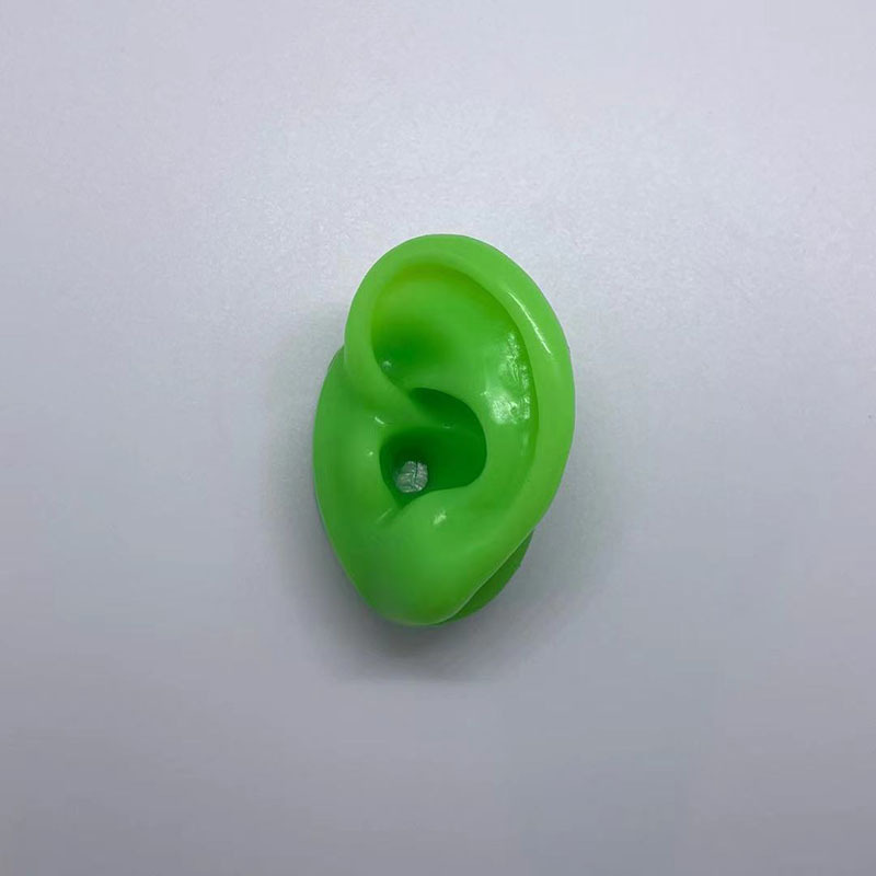 Falso modelo de oído de silicona suave simulación de oído humano espárrago del auricular accesorios médicos enseñanza pantalla ventas directas de la fábrica