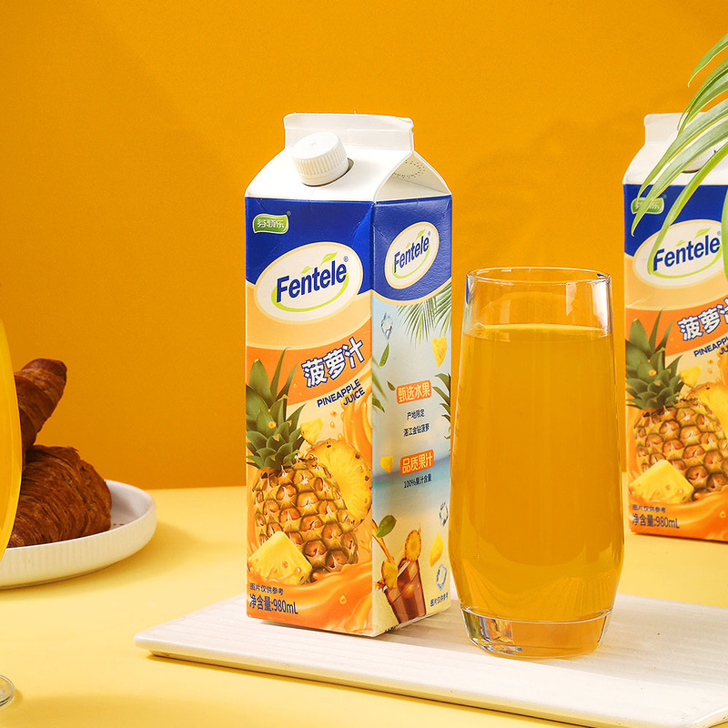 Fentel Juice Domestic Beverages Pineapple Juice Orange Juice Apple Juice Large Bottle Wholesale Restaurant Coffee Shop Bar Special Mix