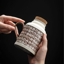复古万佛小暖壶粗陶闷茶壶泡茶壶功夫茶具敦煌文化泡茶器暖手瓶