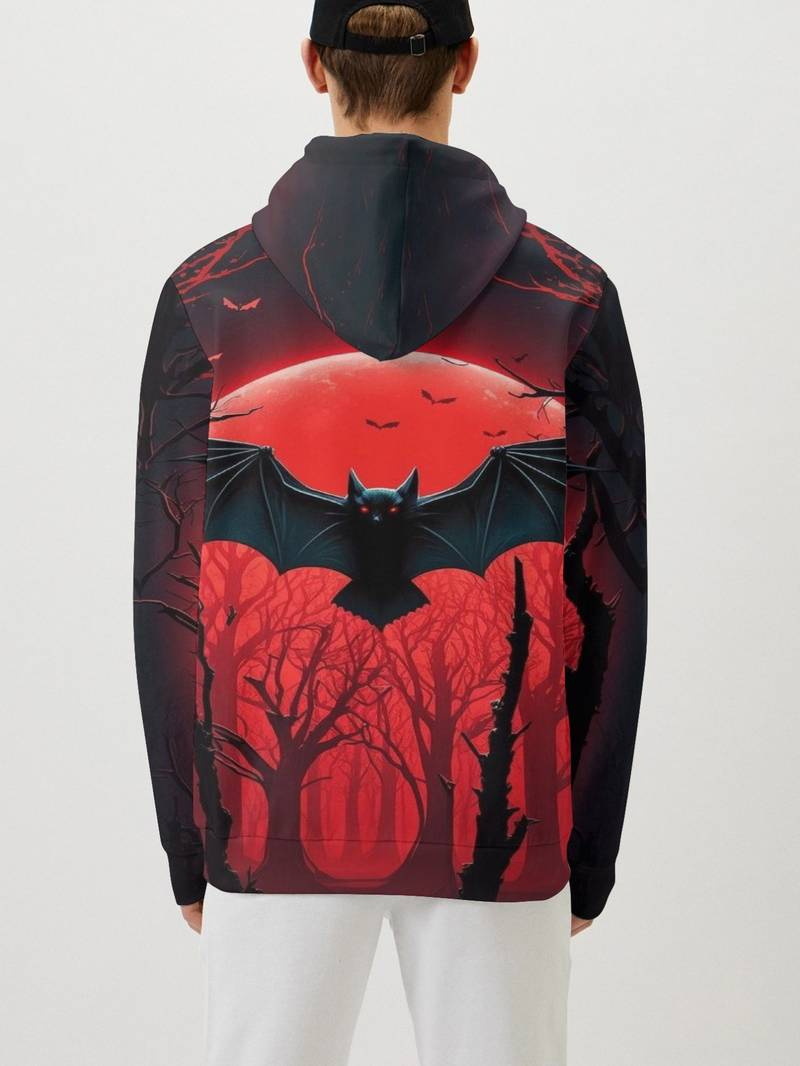 Sweat à capuche homme, pull imprimé numérique 3D, coupe ample, tendance et décontracté, veste chaude automne-hiver_voghion.com