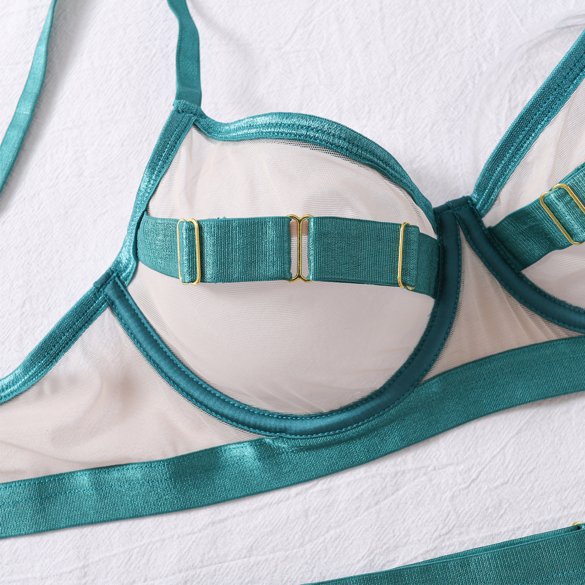 CHILLGIO Frauen Transparent Sheer Bh Kurze Anzüge Sexy Mode Bodycon Bh Tangas Outfit Erotische Dünne Drei Stücke Unterwäsche Set – Detail 10