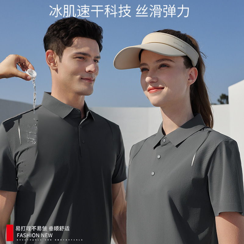 High-end verano mangas cortas club de golf con collar ropa de trabajo ropa de trabajo ropa de trabajo logotipo impreso personalizado