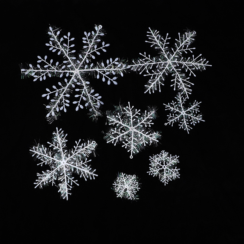 Snowflake wholesale Christmas tree decoration party venue accessories snowflake string Christmas snowflake window stickers decoration Snowflake wholesale Christmas tree decoration party venue accessories snowflake string Christmas snowflake window stickers decoration