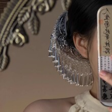 银铃坠梦~民族风头饰月牙流苏发簪女高级感苗族银色发钗簪子发饰