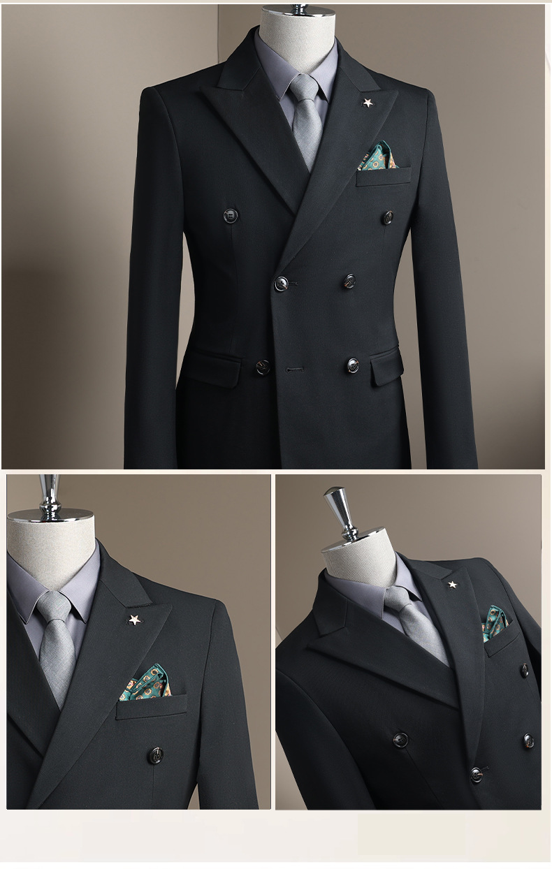 Men's Clothing Slim Fit Formal Suits British Style Groom's Wedding Attire Professional Business Jackets_viptrois.com