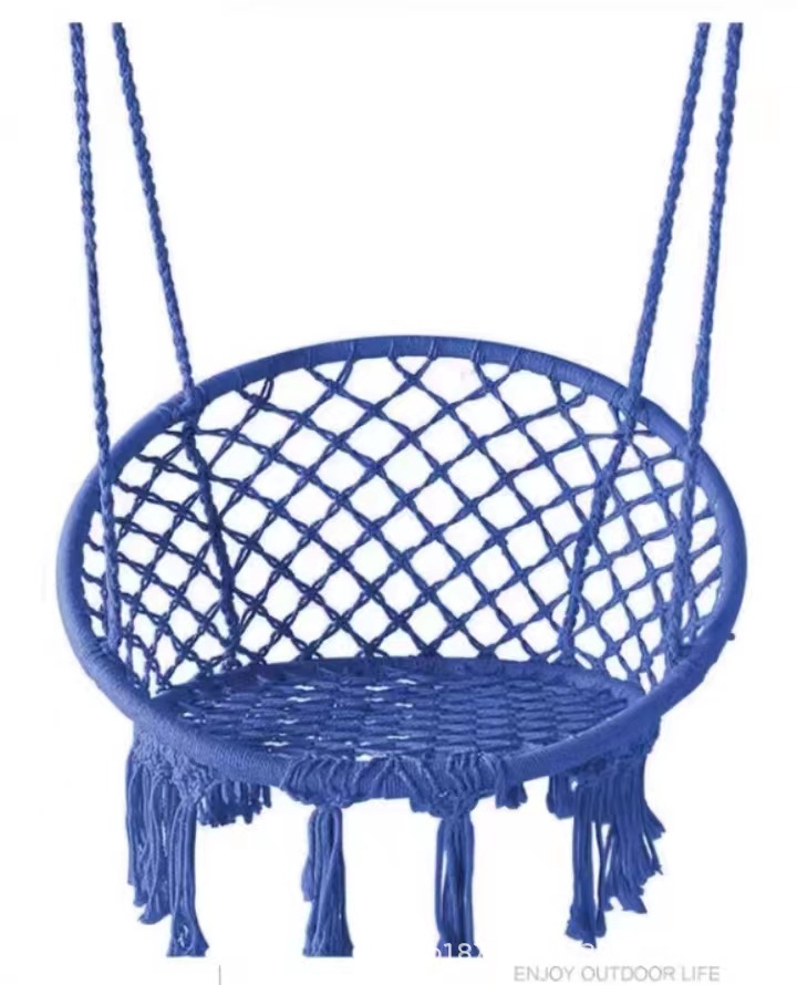 Azul cesta colgante sólo