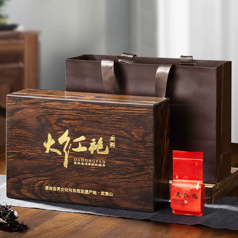 Китайский улун Da Hong Pao, чаи Лапсанг Сушонг, красный чай Jin Jun Mei, деревянная коробка в подарочной коробке, подарочная коробка