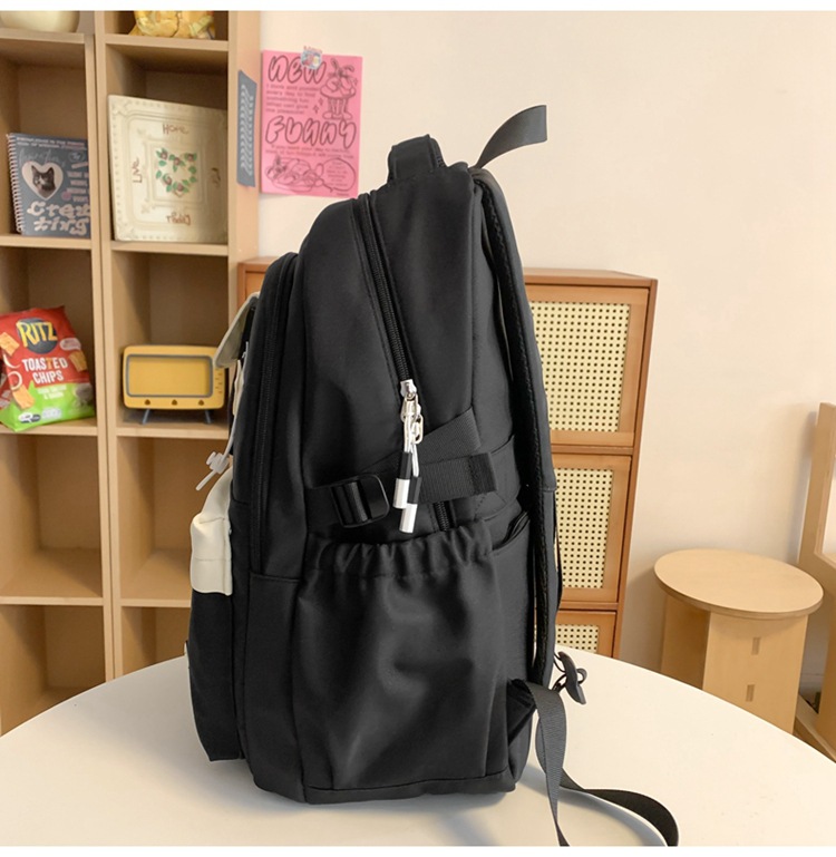Kids Backpacks New Ins College Style Large Capacity Schoolbag Backpack Solid Color Value Student Bag_voghion.com