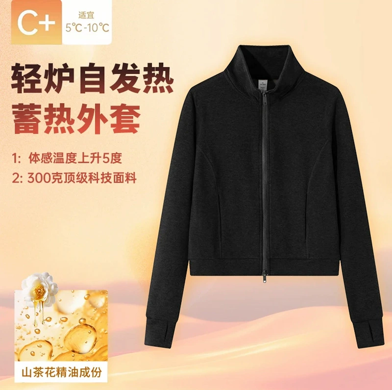 Новая легкая теплая флисовая куртка-бомбер 2025 года с воротником-стойкой, приталенная, на двойной молнии, в стиле «old money», для женщин