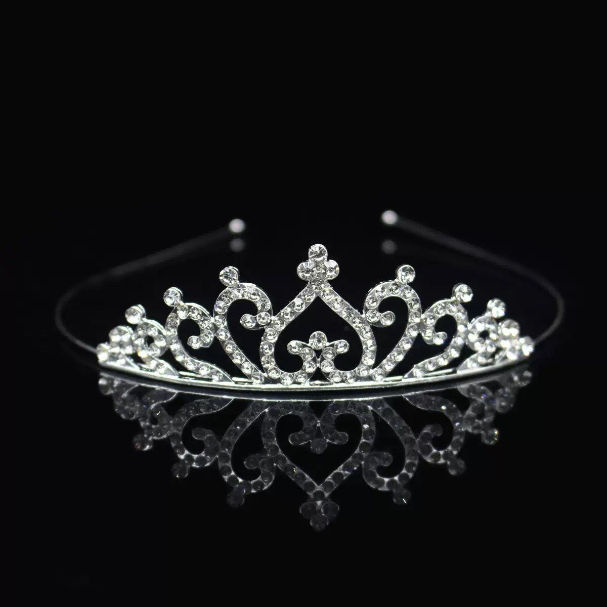 Princesa de moda coreana simple corona de cumpleaños coronas de cabello bandas de alea diamante para niños coronas pequeñas
