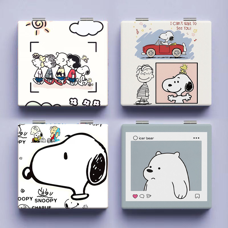 Lindo espejo pequeño Sanrio Kulomi espejo de maquillaje portátil de alto valor espejo de maquillaje portátil dormitorio de estudiantes espejo de maquillaje plegable